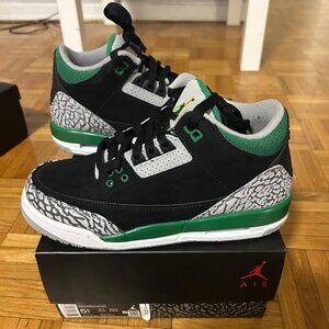 Size 5.5/7W (GS) - Jordan 3 Retro Pine Green (2021) "EXPEDITE SHIPPING"